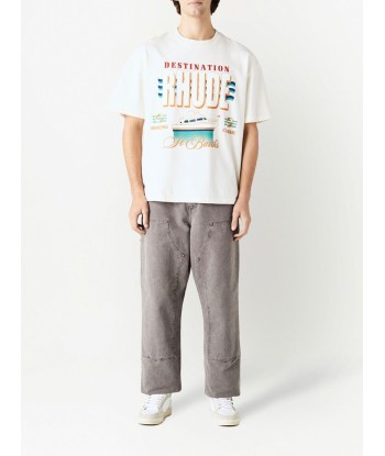 RHUDE - T-shirt en coton destination rembourrage situé sous