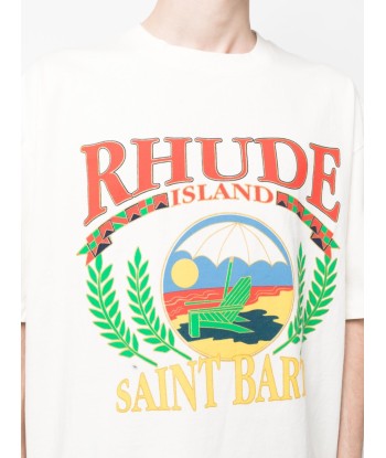 RHUDE - T-shirt en coton beach chair blanc shop