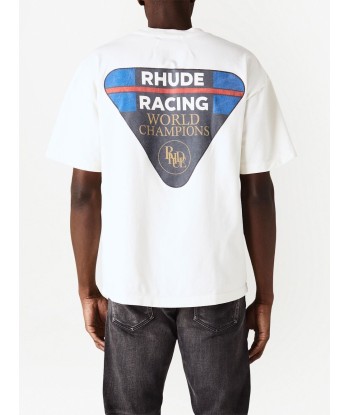 RHUDE - T-shirt en coton race patch de la marque