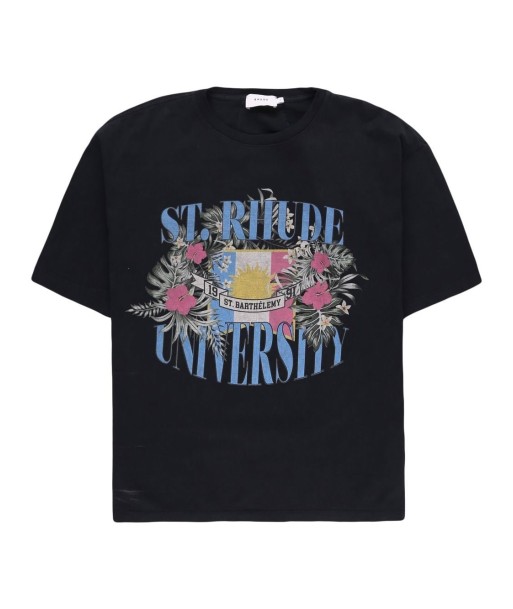 RHUDE - T-shirt en coton university Dans la société mordern