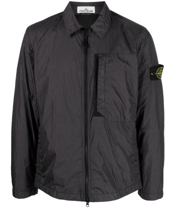 STONE ISLAND - Surchemise nylon grise soldes