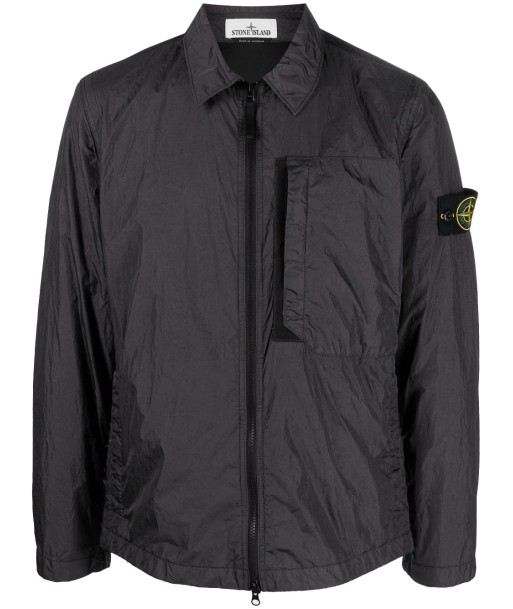 STONE ISLAND - Surchemise nylon grise soldes