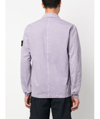 STONE ISLAND - Surchemise cotton lavande ou a consommer sur place