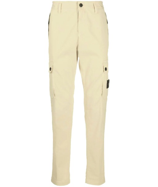 STONE ISLAND - Pantalon cargo Beige avec poches boutonnées Le MVP de beaucoup