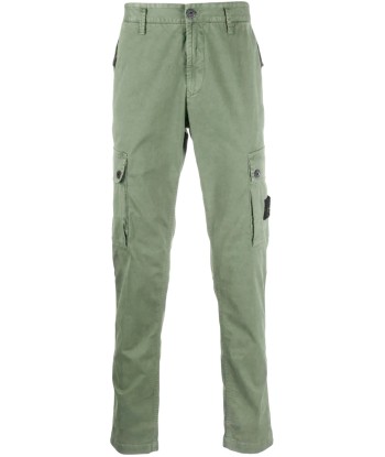 STONE ISLAND - Pantalon cargo Sage avec poches boutonnées Pour