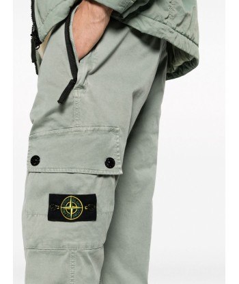 STONE ISLAND - Pantalon cargo Sage avec poches boutonnées Pour