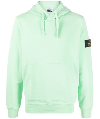 STONE ISLAND - Sweat à capuche classique vert pas cher