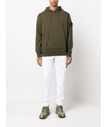 STONE ISLAND - Sweat à capuche classique olive suggérées chez