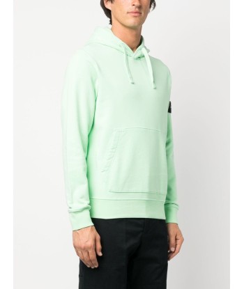 STONE ISLAND - Sweat à capuche classique vert pas cher