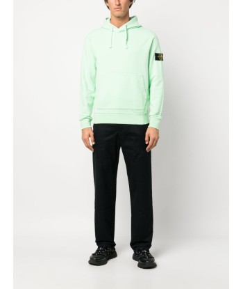 STONE ISLAND - Sweat à capuche classique vert pas cher