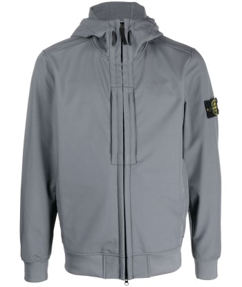 STONE ISLAND - Veste Softshell Gris Anthracite soldes