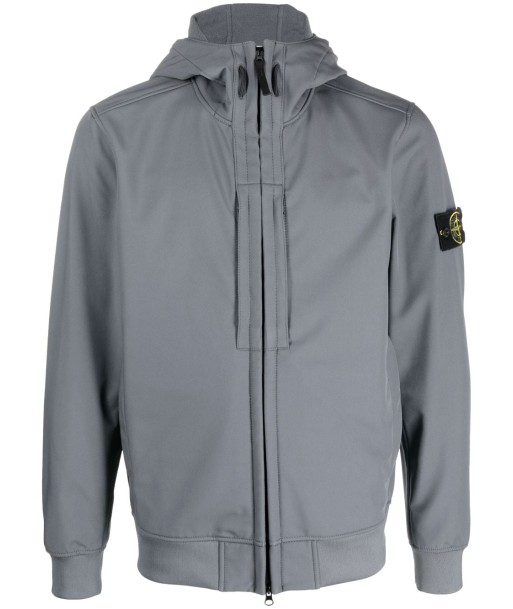 STONE ISLAND - Veste Softshell Gris Anthracite soldes