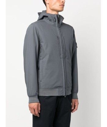 STONE ISLAND - Veste Softshell Gris Anthracite soldes