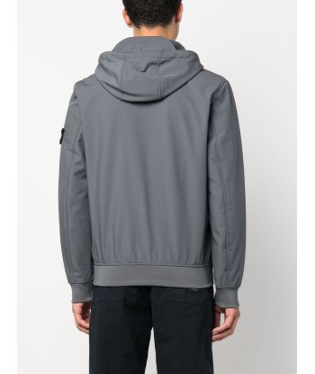 STONE ISLAND - Veste Softshell Gris Anthracite soldes