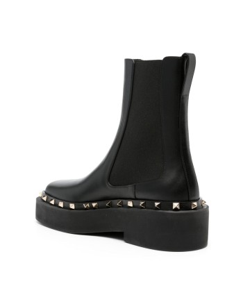 VALENTINO - Rockstud Chelsea leather boots destockage