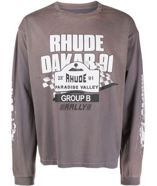 RHUDE - Tee-shirt manches longues pas cheres