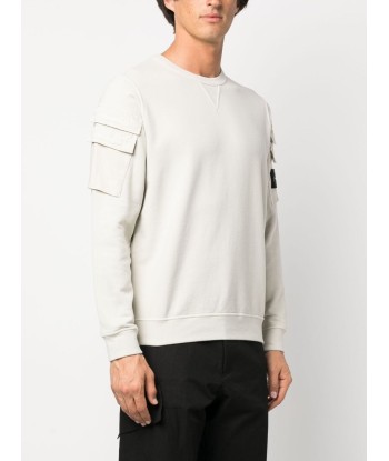 STONE ISLAND - Crewneck beige double poche Profitez des Offres !