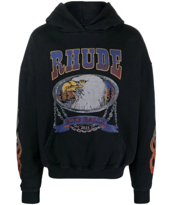 RHUDE - HOODIE SCREAMING EAGLE destockage