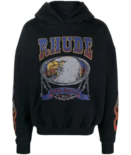 RHUDE - HOODIE SCREAMING EAGLE destockage