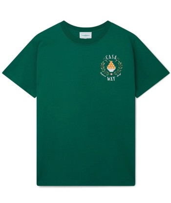 CASABLANCA - Tee Shirt Casa Way vert forêt ou a consommer sur place