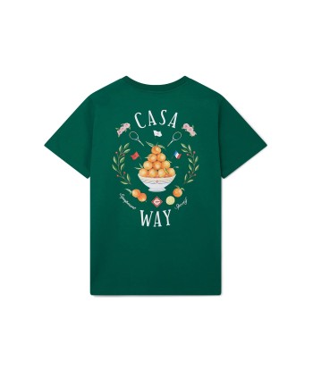 CASABLANCA - Tee Shirt Casa Way vert forêt ou a consommer sur place