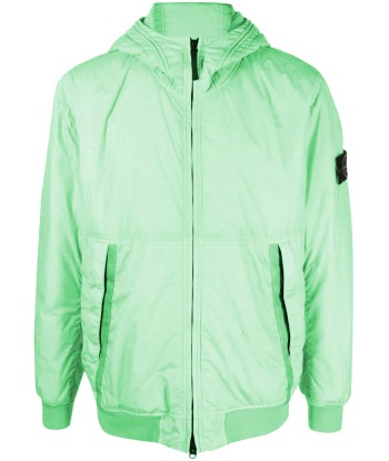 STONE ISLAND - Veste Garment dye crinkle verte l'évolution des habitudes 