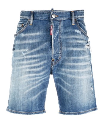 Dsquared2 - Short en jean à effet usé livraison gratuite