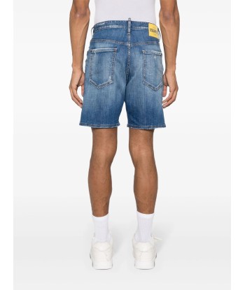 Dsquared2 - Short en jean à effet usé livraison gratuite