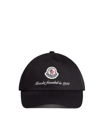 MONCLER - Casquette noir en linge