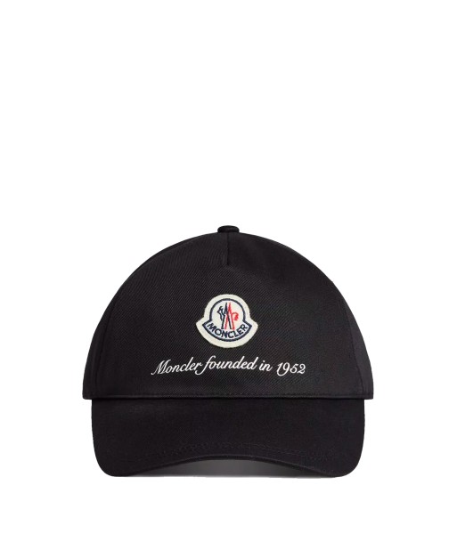 MONCLER - Casquette noir en linge