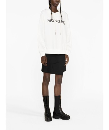 MONCLER - Hoodie en coton à logo brodé sur le site 