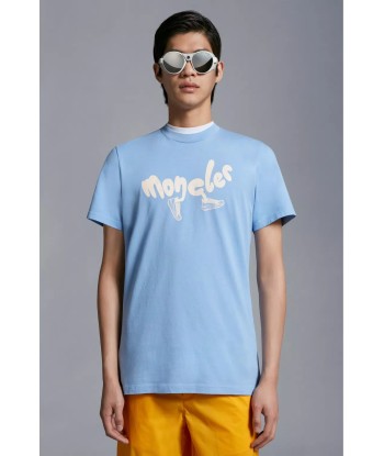 MONCLER - T-shirt à logo running bleu vous aussi creer 