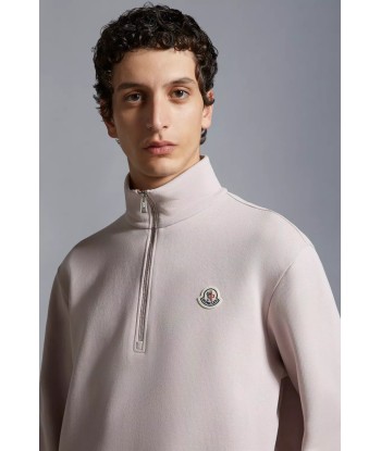 MONCLER - Sweat à demi-zip rose vous aussi creer 