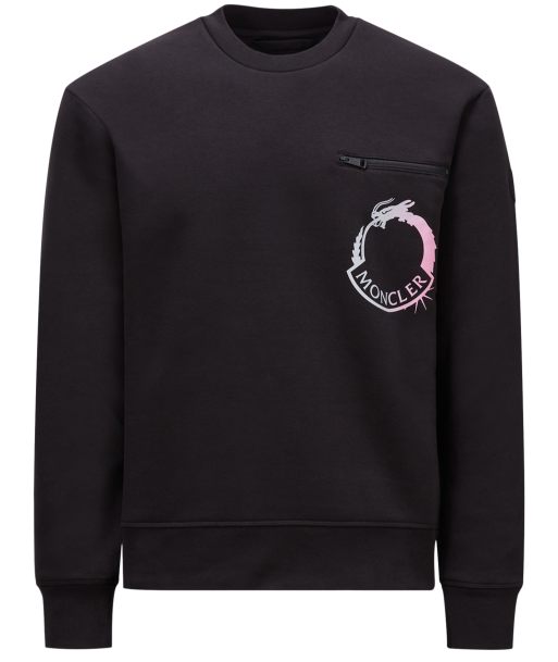 MONCLER - SWEAT À MOTIF LOGO NOIR le concept de la Pate a emporter 