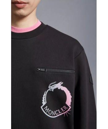 MONCLER - SWEAT À MOTIF LOGO NOIR le concept de la Pate a emporter 