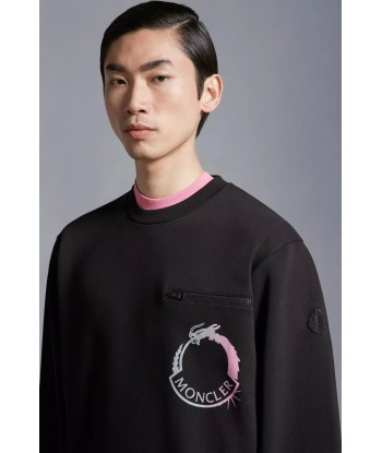 MONCLER - SWEAT À MOTIF LOGO NOIR le concept de la Pate a emporter 