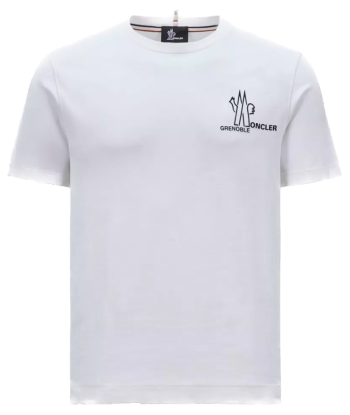 MONCLER GRENOBLE - T- SHIRT BLANC NEIGE pas chere