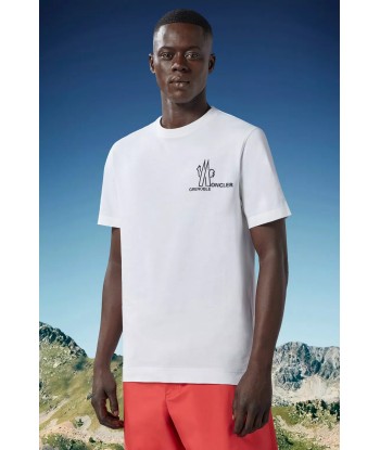 MONCLER GRENOBLE - T- SHIRT BLANC NEIGE pas chere