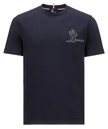 MONCLER GRENOBLE - T- SHIRT BLEU MARINE Jusqu'à 80% De Réduction