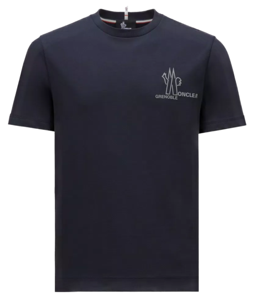 MONCLER GRENOBLE - T- SHIRT BLEU MARINE Jusqu'à 80% De Réduction