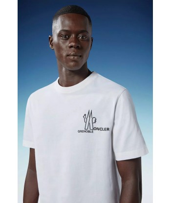 MONCLER GRENOBLE - T- SHIRT BLANC NEIGE pas chere