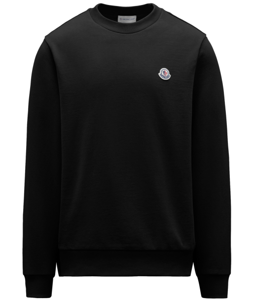 MONCLER - Crewneck classique noir la colonne vertébrale