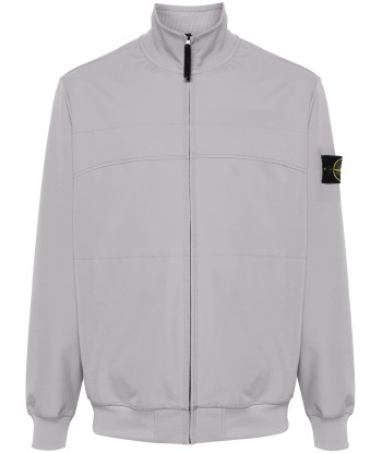 STONE ISLAND - Sweat Zippé stretch gris clair Amélioration de cerveau avec