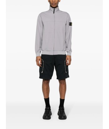 STONE ISLAND - Sweat Zippé stretch gris clair Amélioration de cerveau avec