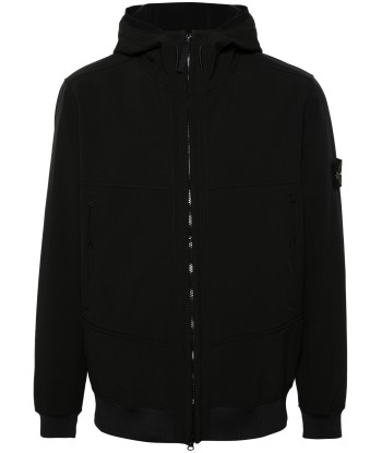 Stone Island - Veste zippé noire Amélioration de cerveau avec