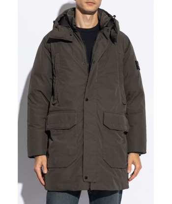 Stone Island - Manteau à capuche en linge