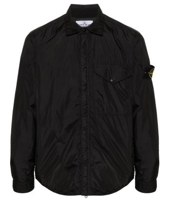 Stone Island - Surchemise crinkle noire Amélioration de cerveau avec