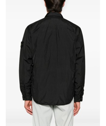 Stone Island - Surchemise crinkle noire Amélioration de cerveau avec