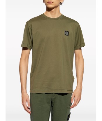 Stone Island - T shirt vert olive chez Cornerstreet bien 