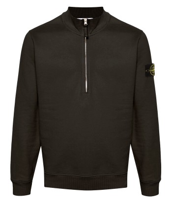 Stone Island - Sweat half zip gris anthracite en stock